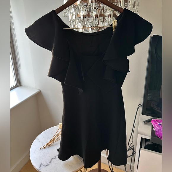 BCBGeneration Black Ruffle Mini Dress - Picture 3 of 6